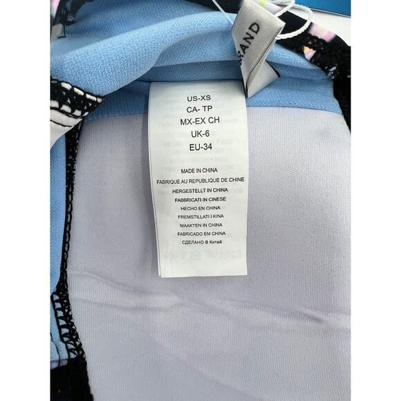 Lucky Brand Dye Print Sweetheart Neckline Strappy Tankini Top Multicolor Size XS - Picture 2 of 5